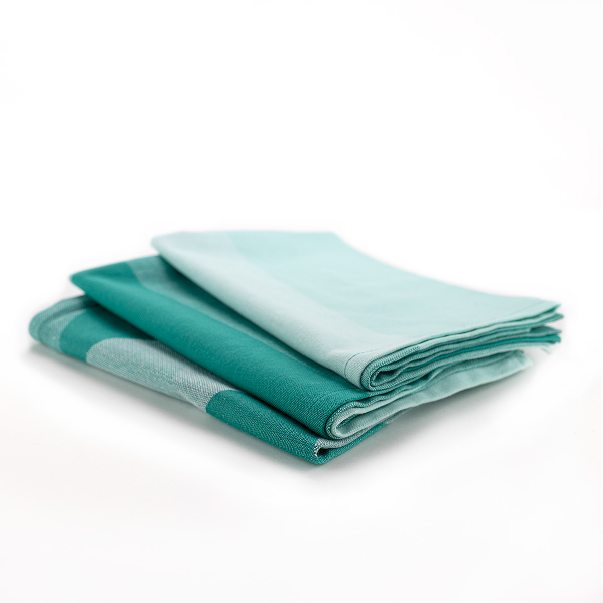 H. Skjalm P. Set Of 3 Green Kitchen Towels