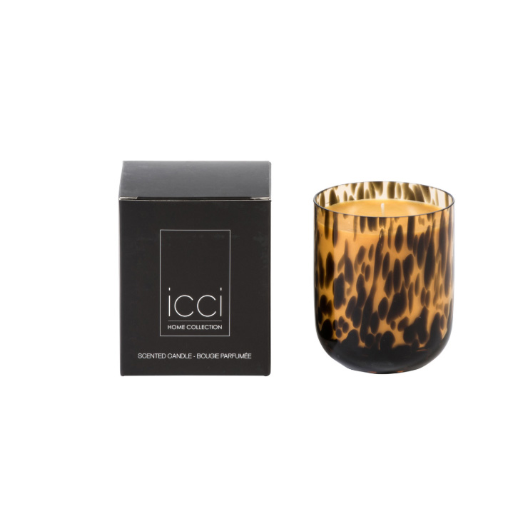 Dekocandle Scented Leopard Spotted Candle Cedre The Vert