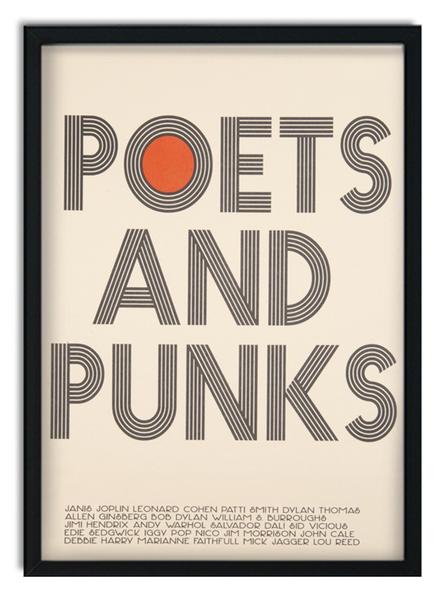 Hey Ho & Co Poets And Punk Retro Print