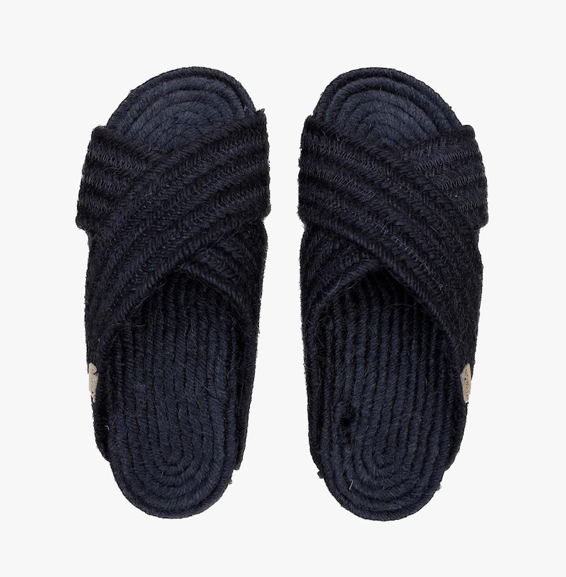 Black Balears Jute Sandals