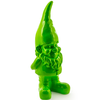 Giant Bright Green Standing Gnome Figure