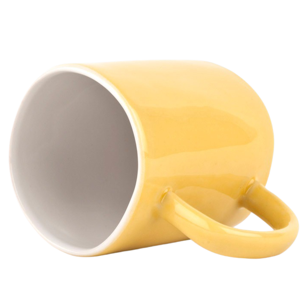 Quail's Egg Set of 2 Yellow Ceramic Espresso Cups