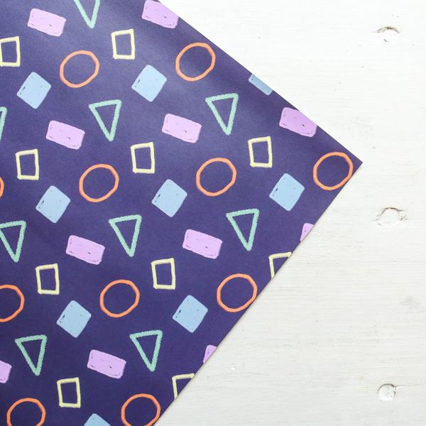 Three Sheets Of Graphic Forms Wrapping Paper Play Time