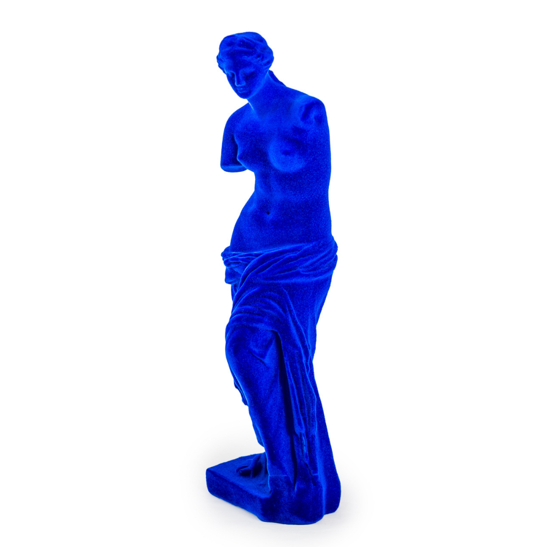 &Quirky Cobalt Blue Flock Venus De Milo Figure