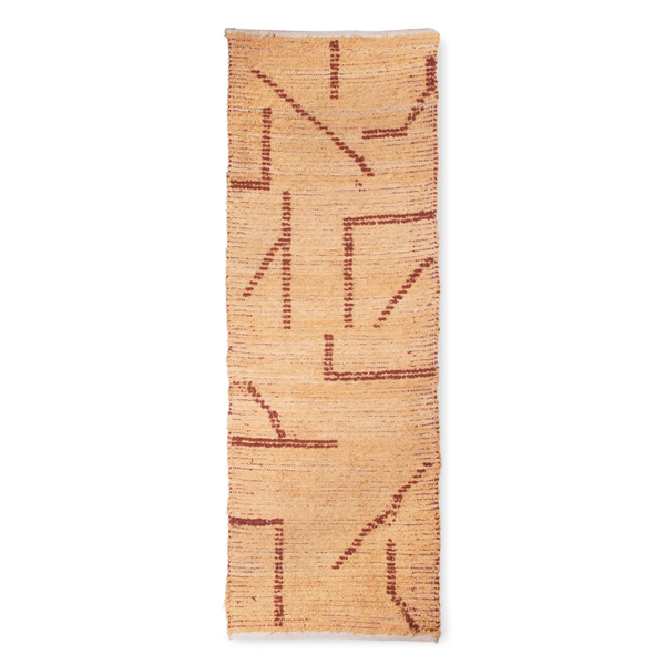 Peach Cotton Tufted Runner Rug