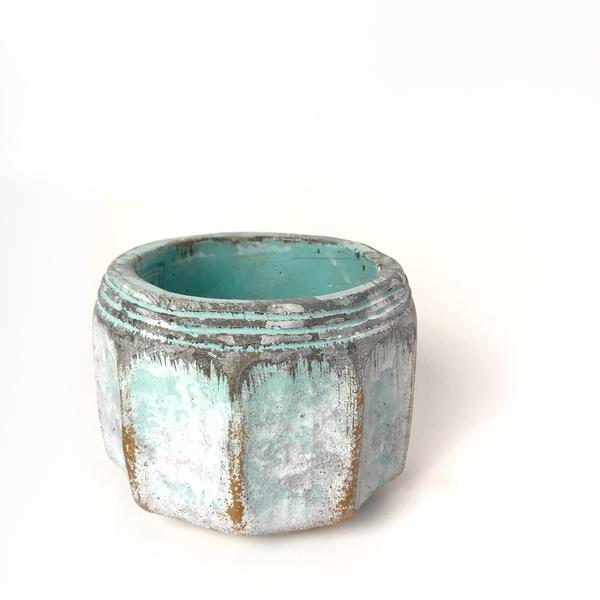 ANZI Barcelona Mandu Pale Aqua Small Ceramic Pot