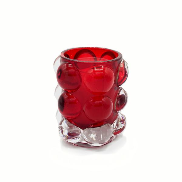 Bolla Red Glass Candleholder