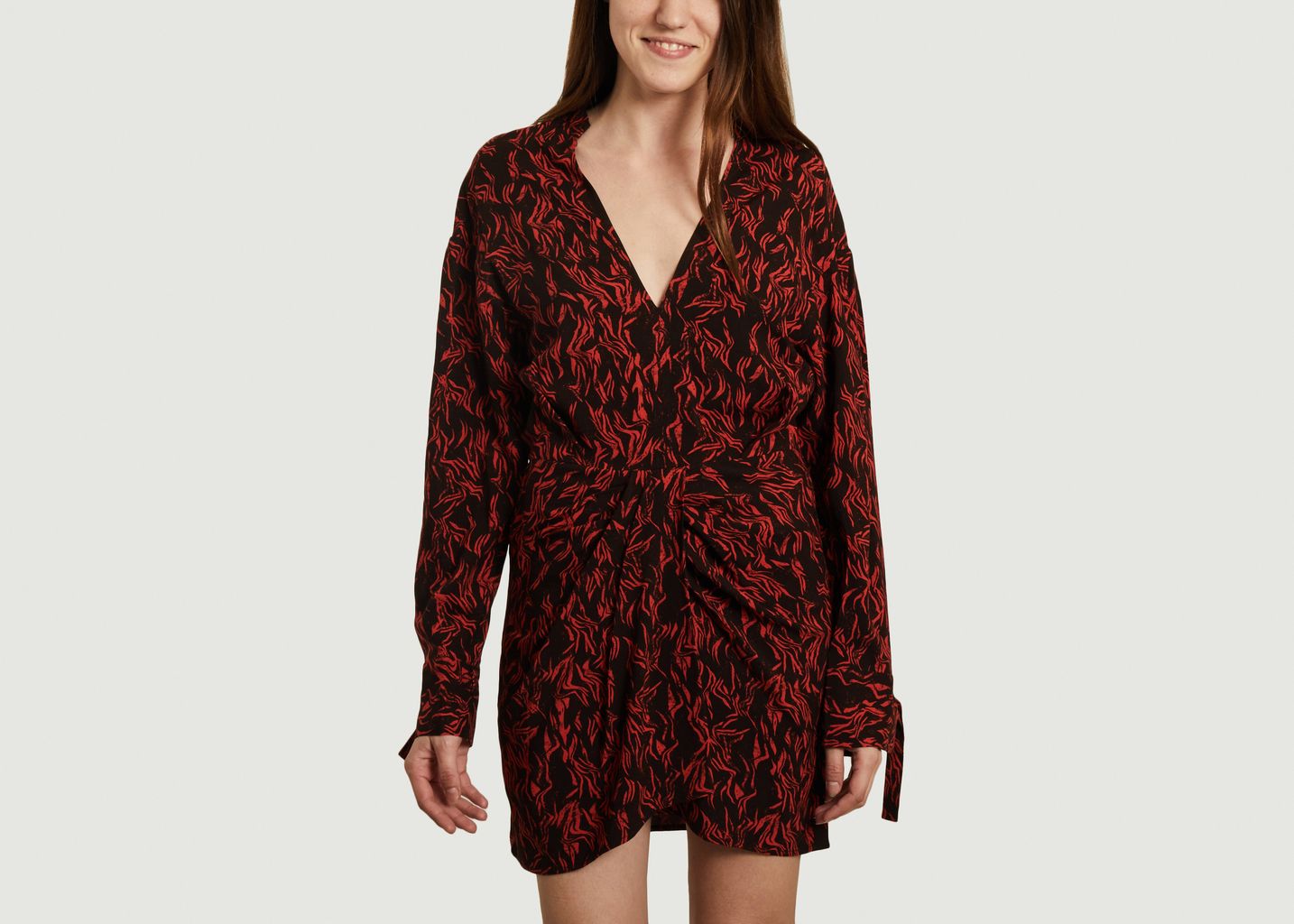 IRO Yhaz Fancy Print Long Sleeves Dress