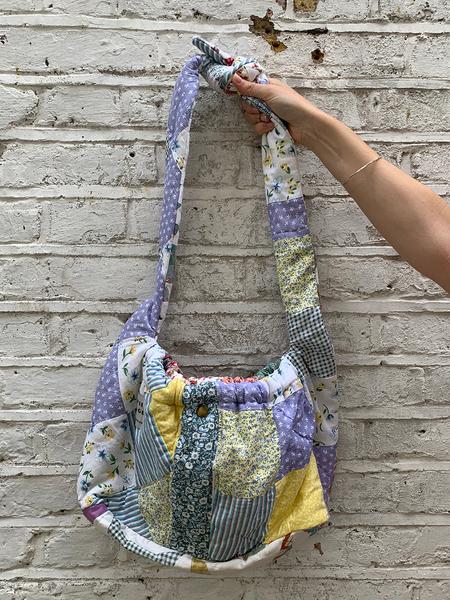 MAGPIE VINTAGE Andie Patchwork Bag Medium Lilac Yellow