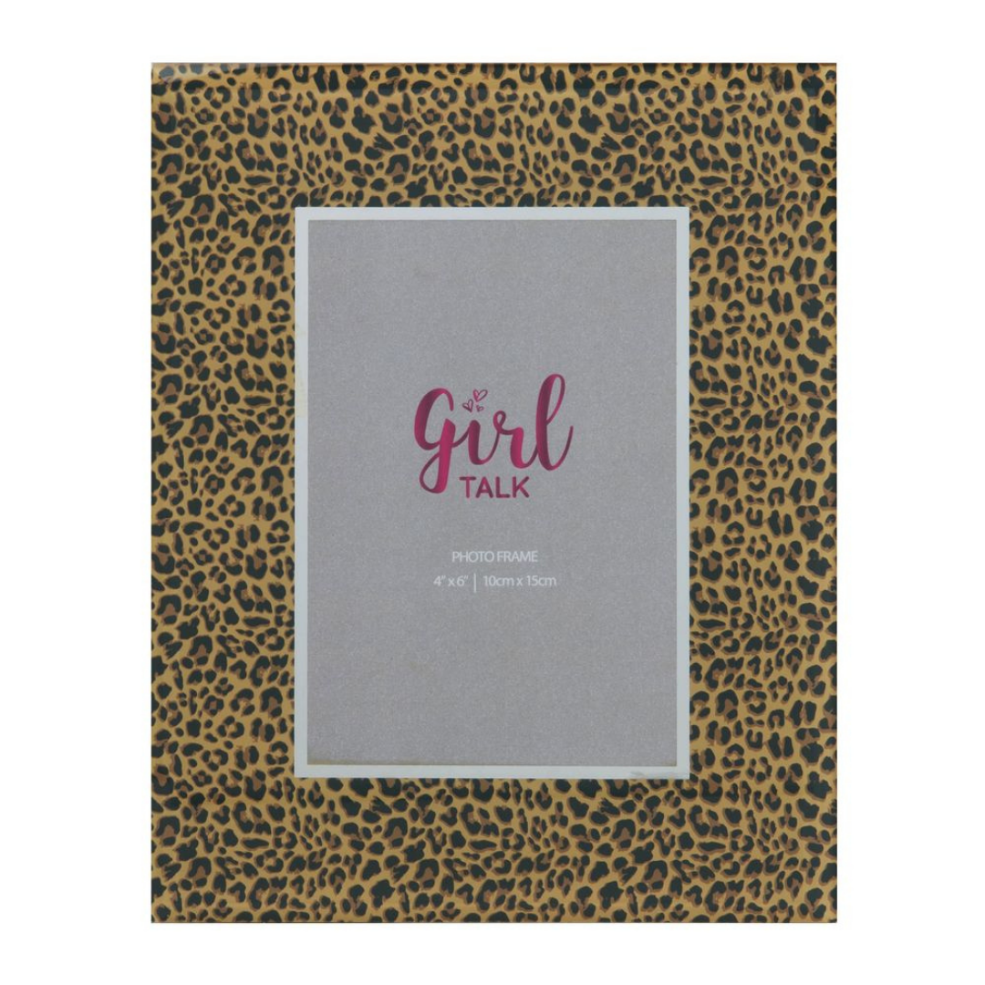 &Quirky Leopard Print Glass Photo Frame