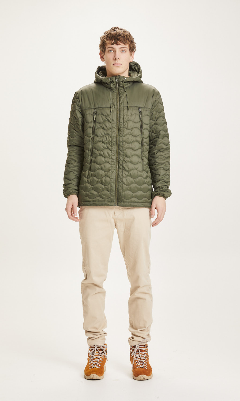 Knowledge Cotton Apparel  Eco Active Thermore Quilted Jacket Forrest Night