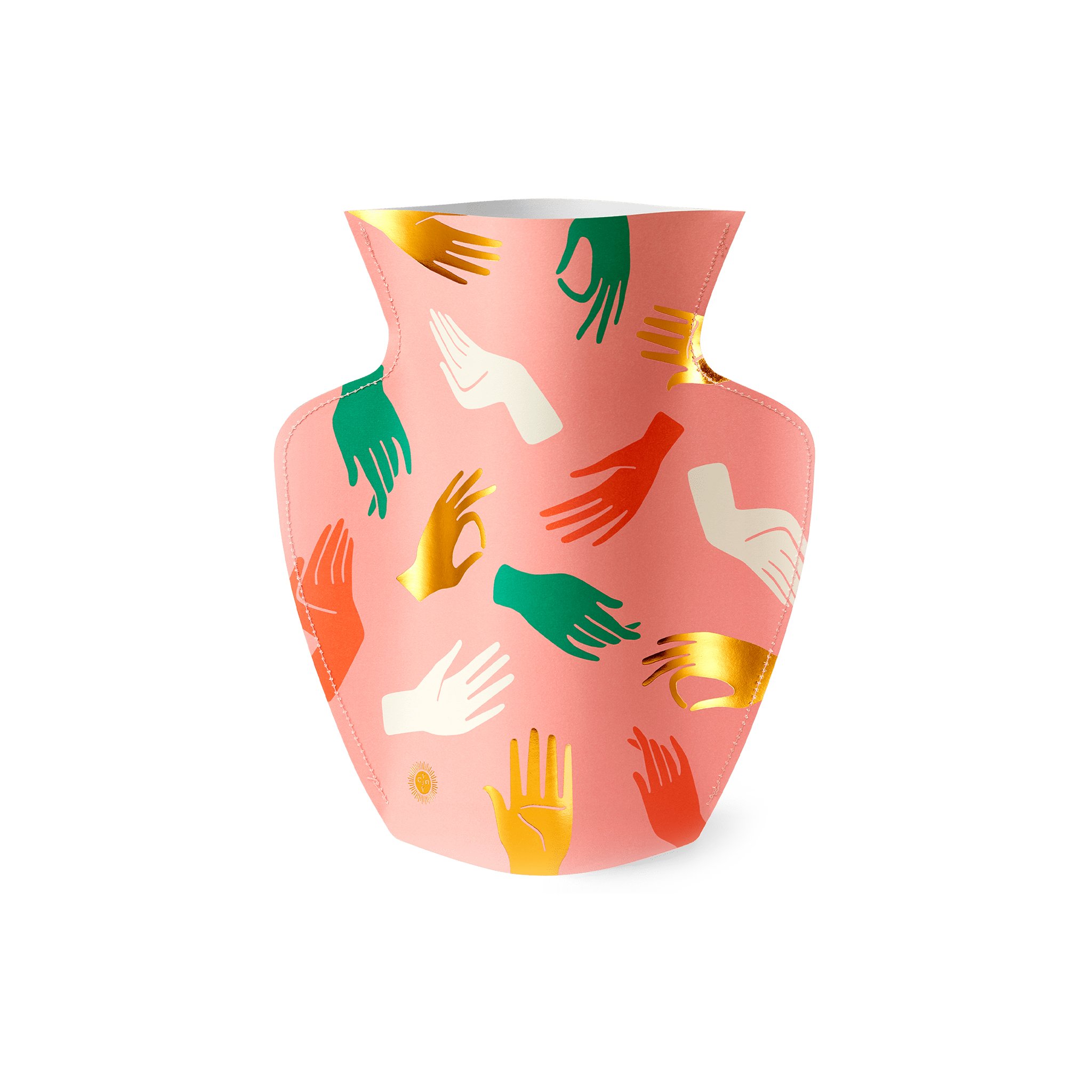 Octaevo Pink Paper Hamsa Vase