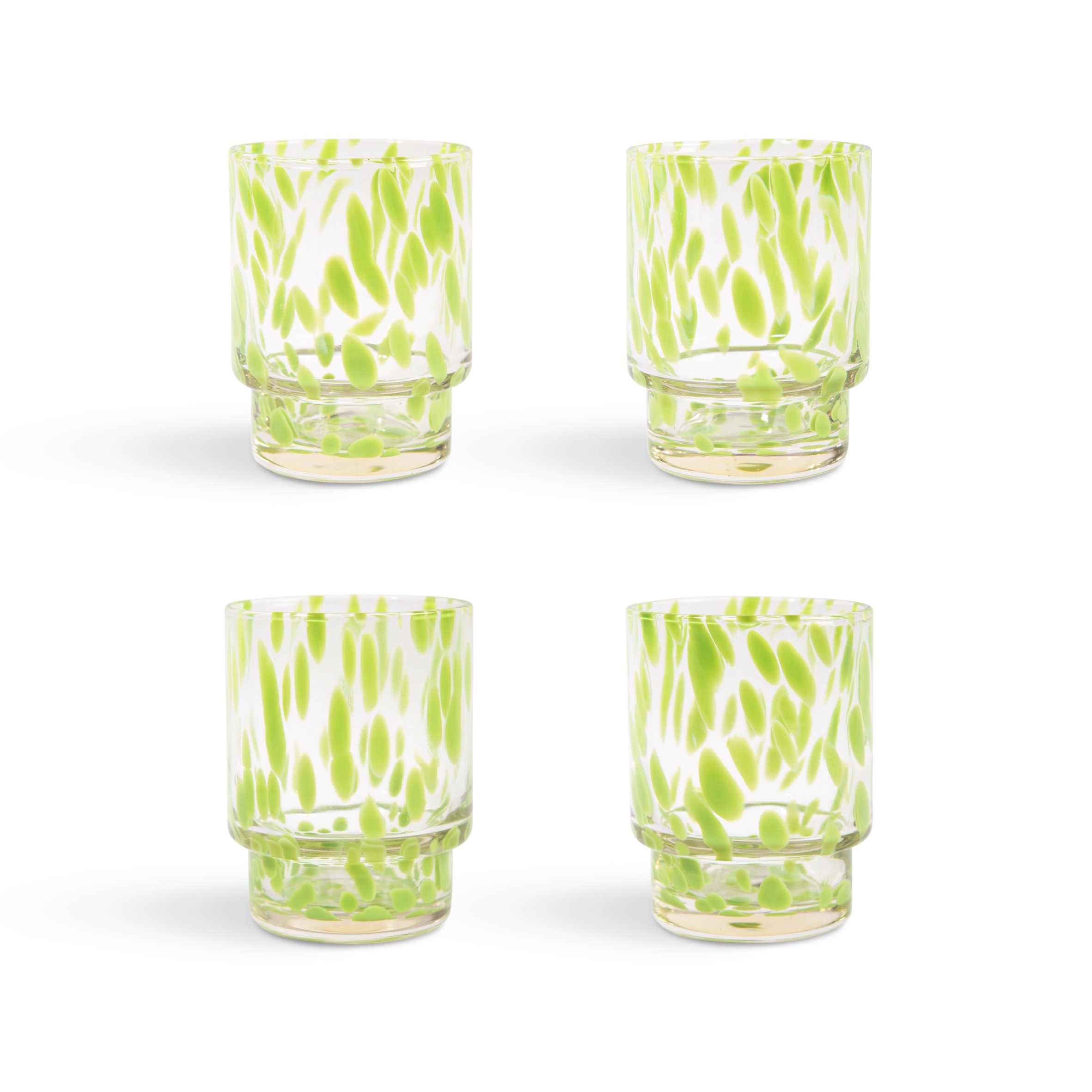 &klevering Green Tortoise Glass Set of 4