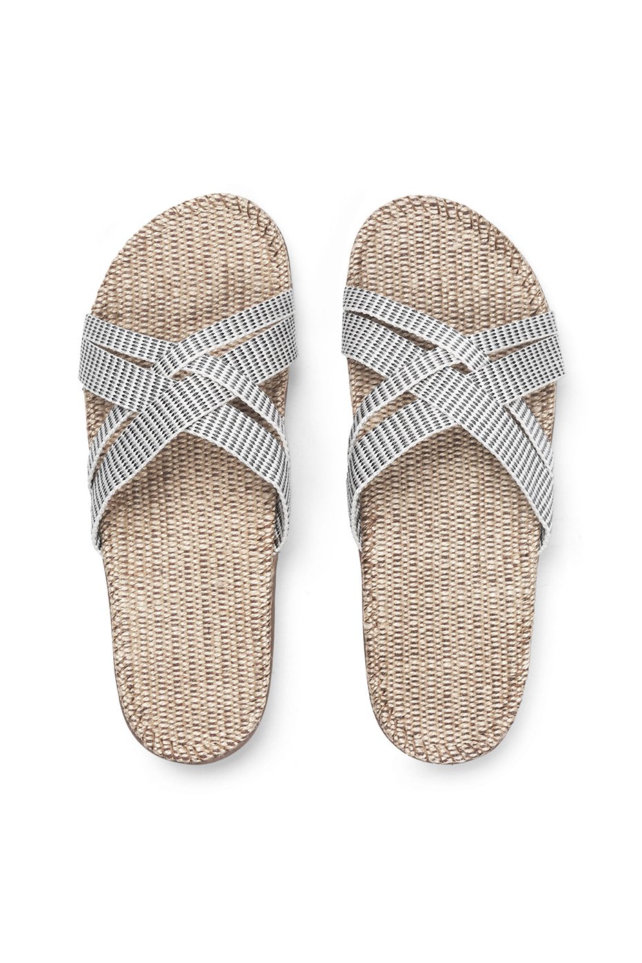 Shangies White Stripe Sandals
