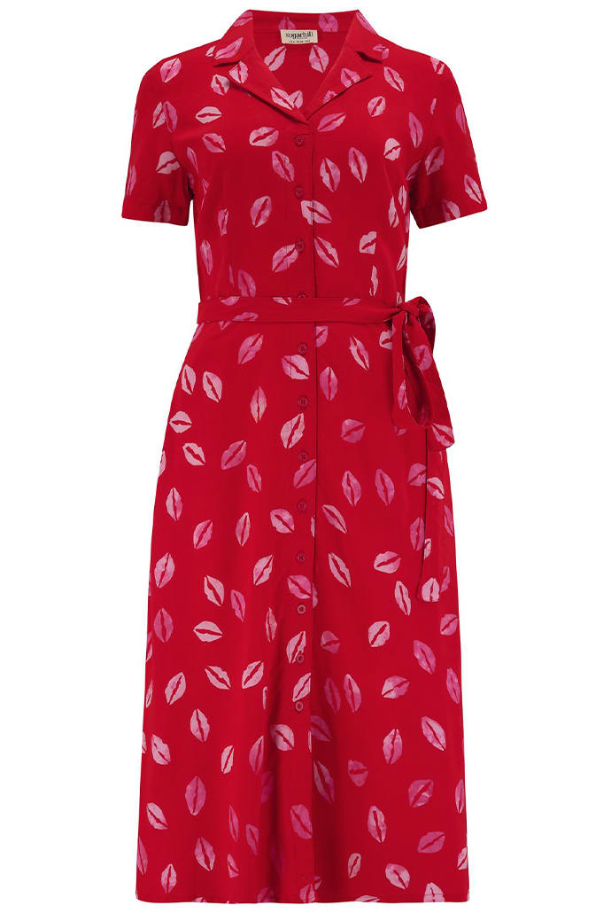sugarhill-red-lips-batik-kendra-shirt-dress