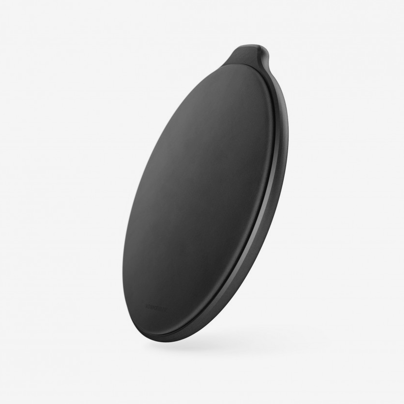 Wireless Charging Pad Aura Leather Black
