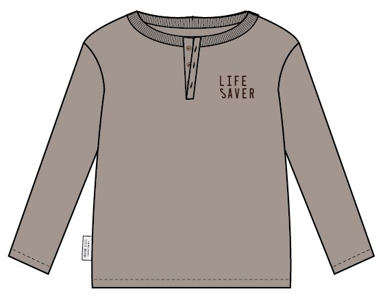 Little Indians Longsleeve Lifesaver Simply Taupe