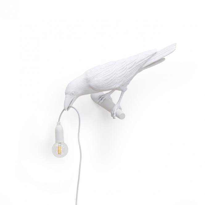 Seletti Bird Lamp Wandlampe Looking Weiss