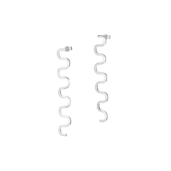 Studio Vincent Long Squiggle Earrings Made From Recycled Silver