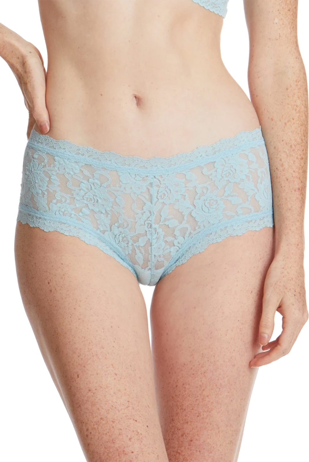 Signature Lace Boyshort - Raincloud Blue