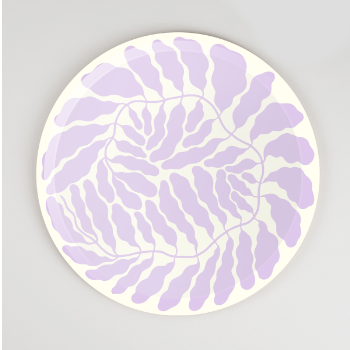 Wrap Leaves Large Lilac Plywood Tray