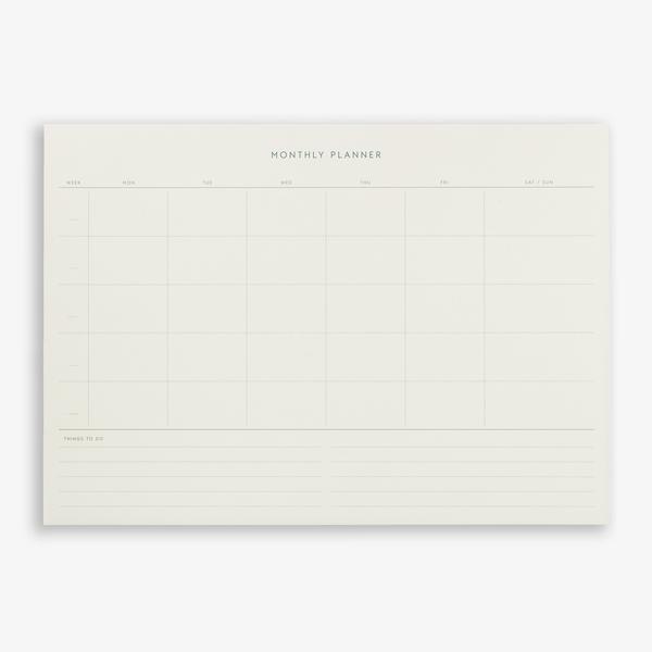 Monthly Desk Planner Pad