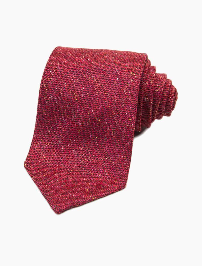 40 Colori Red Macao Wool and Silk Tie