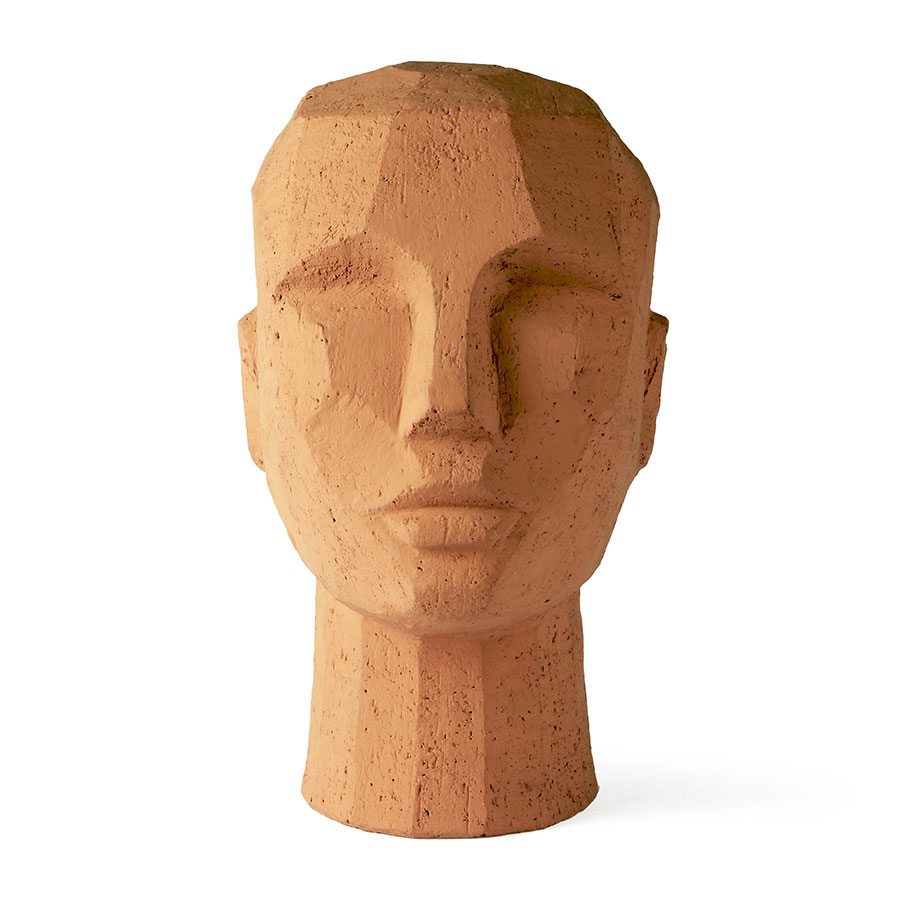 HK Living Terracotta Abstract Head Sculpture