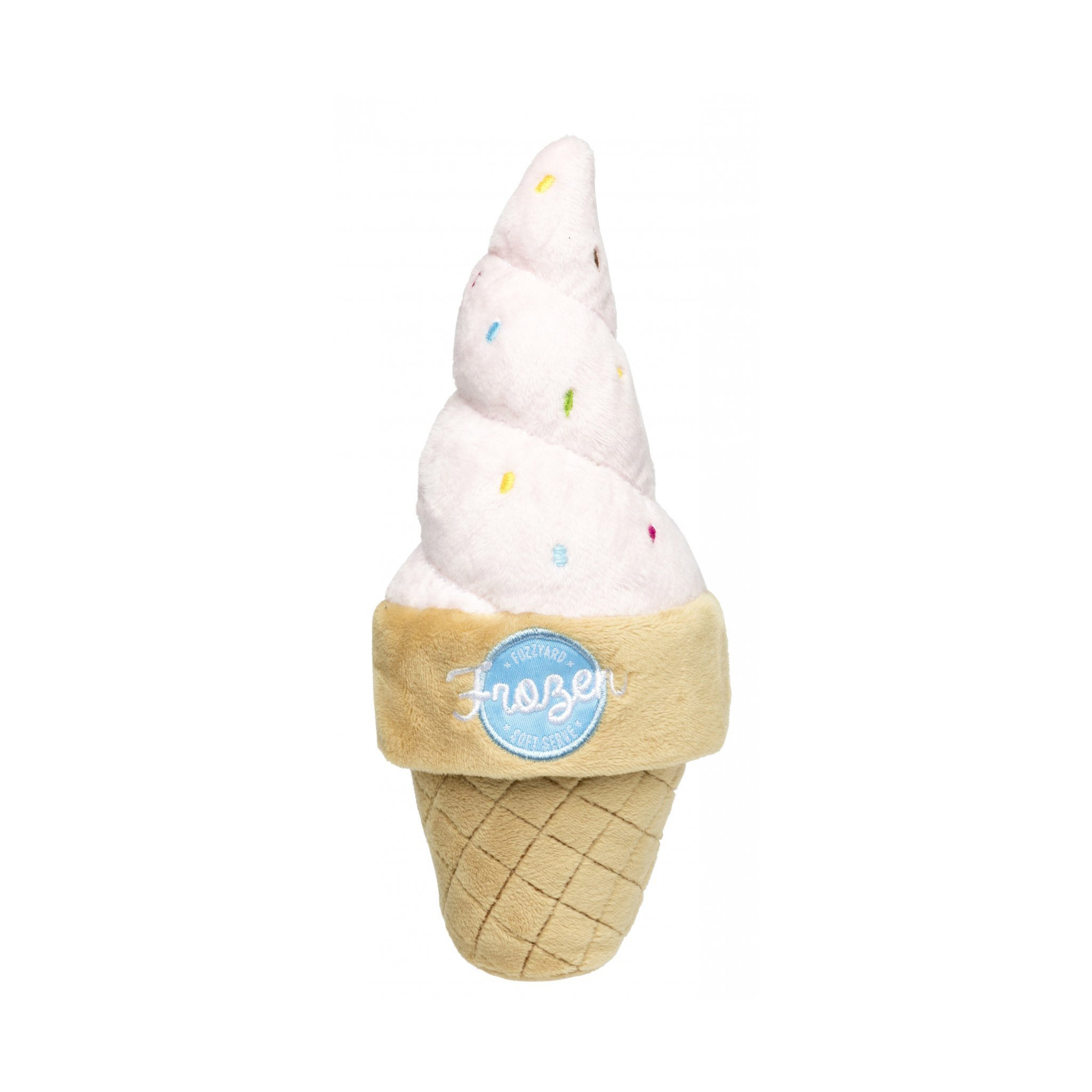 Ice Cream Cone Plush Dog Toy