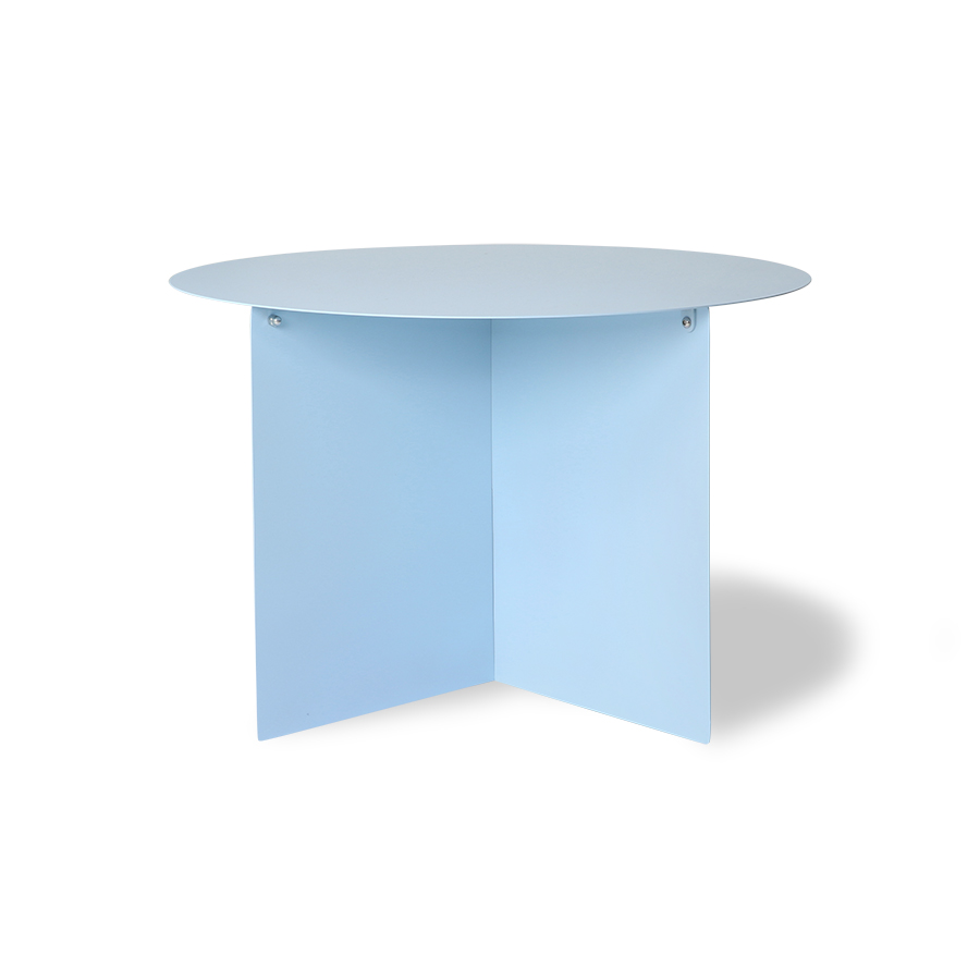 HKliving Metal Side Table Round Blue