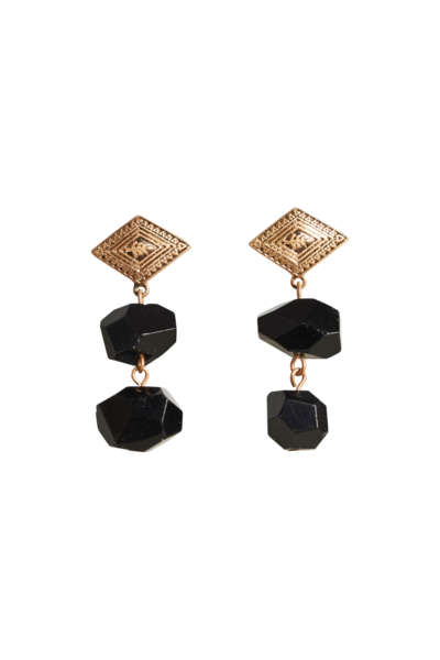 Eb & Ive Tranquil Stone Earrings Black