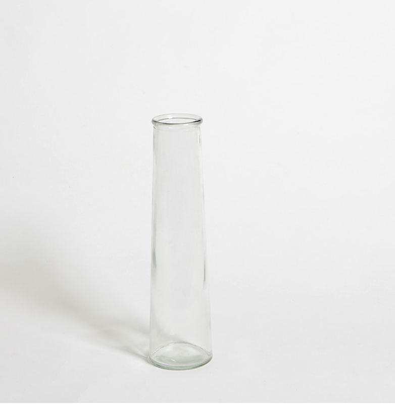 Pompon Bazar Longiline Clear Recycled Glass Vase 35cm