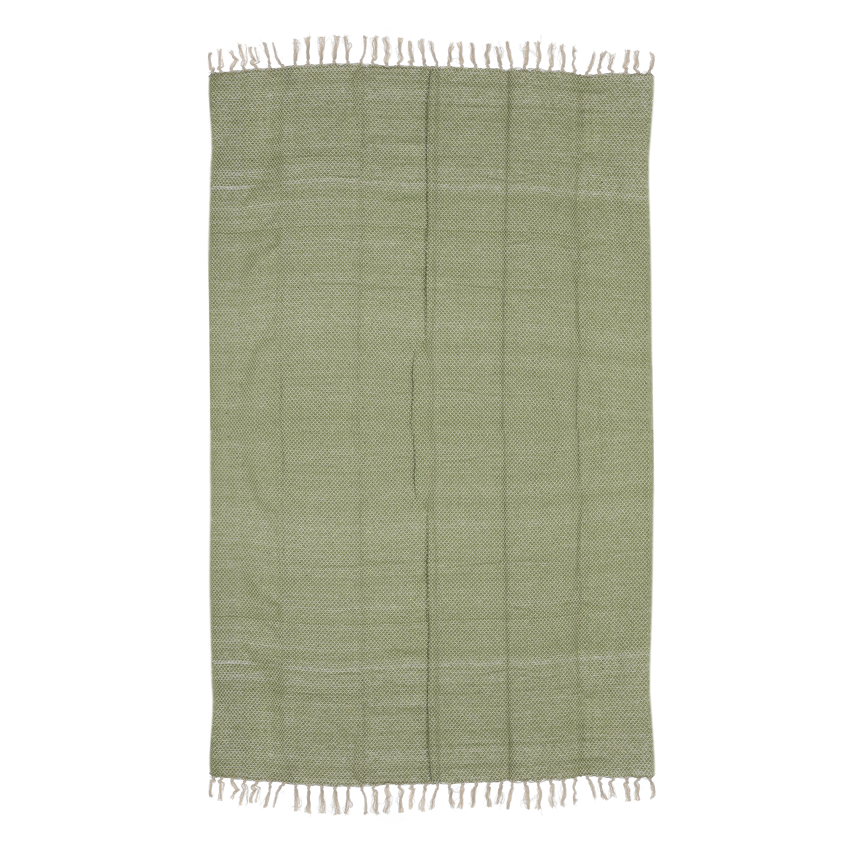 Green Cotton Throw