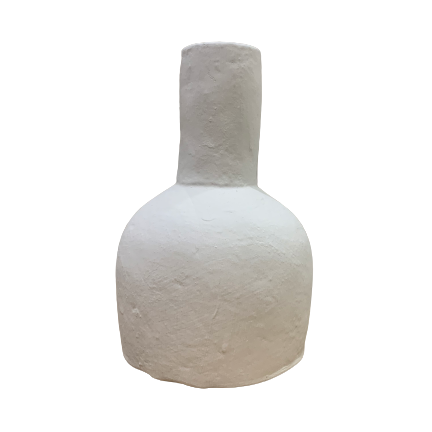 Small Matt White Terracotta Vase