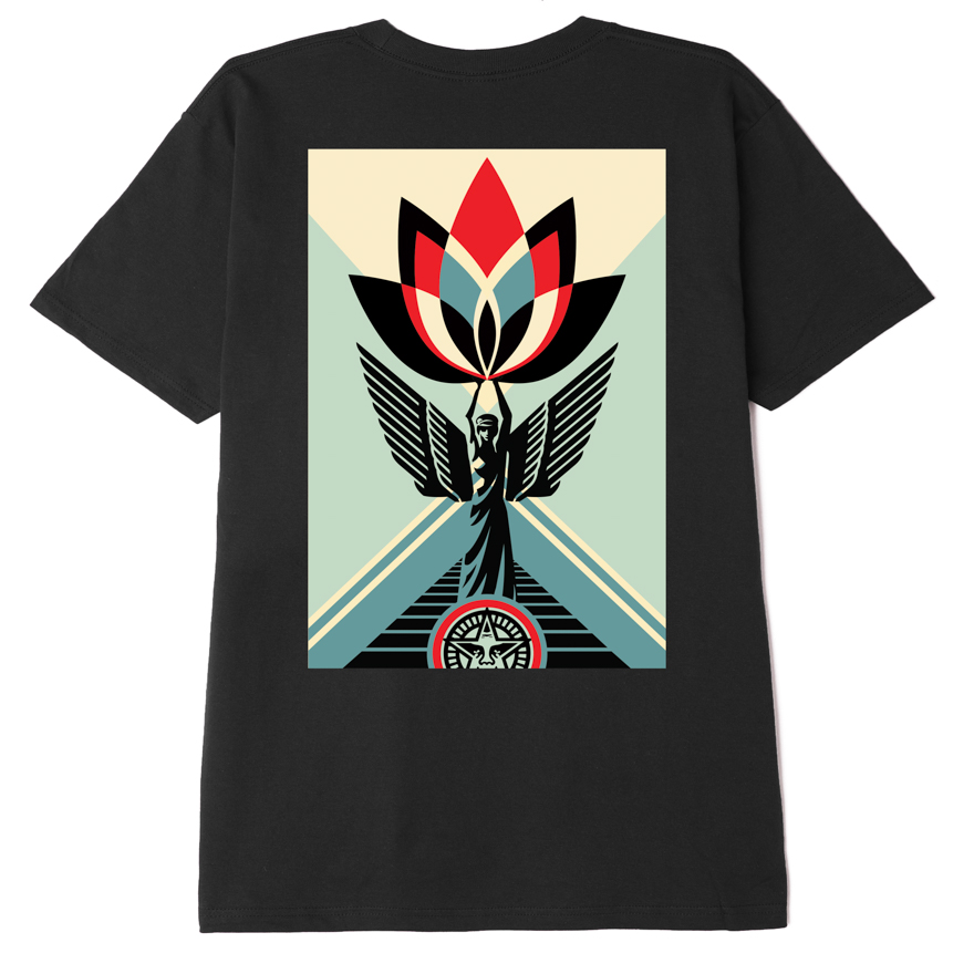 OBEY Lotus Angel T-Shirt - Black