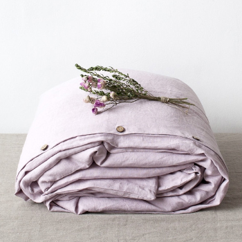 Linen Tales Duvet Cover 100% Linen - Pink Lavender, 200x200cm