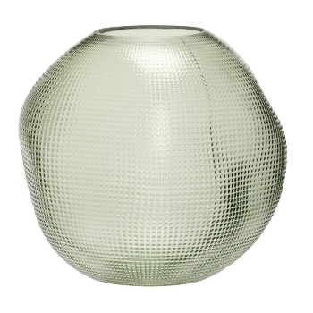 Hubsch Green Glass Vase