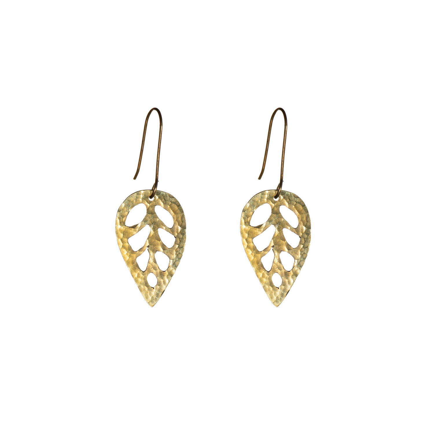 Just Trade  Song of the Trees Simple Leaf Earrings