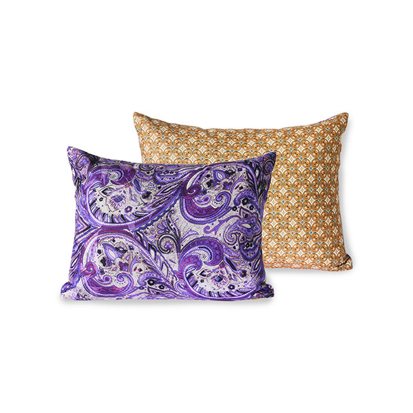 HK Living Doris Printed Cushion Purple (30x40)