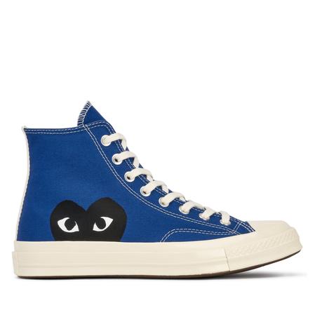 Comme Des Garcons Play Play Sneakers x Converse Black Heart Chuck Taylor All Star '70 High (Blue)