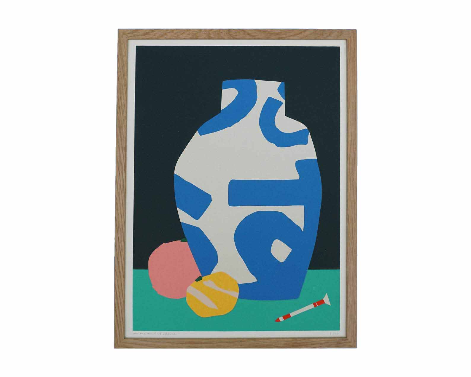 We are out of office  Screenprint A Still Life With A Ming Vase Limited Edition