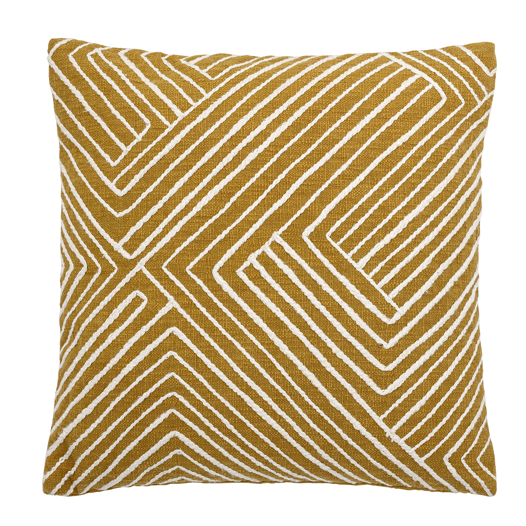 Bloomingville Giana Cushion, Yellow, Cotton, L50xW50 cm