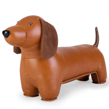 Zuny Dachshund Bookend - Synthetic Leather