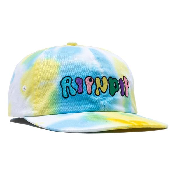 Boomer Gang Cotton 6 Panel Cap Yellow Blue Tie Dye