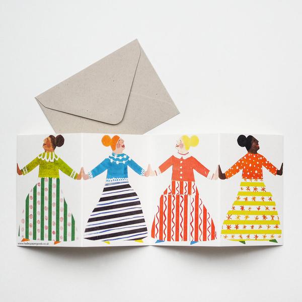 Hadley Paper Goods Dancers Fold Out Concertina Card