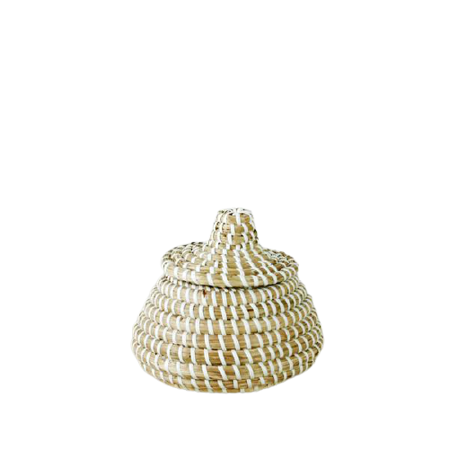 Also Home Lidded Seagrass Basket - Mini