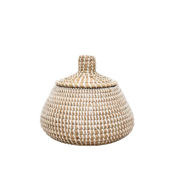 Also Home Lidded Seagrass Basket - Small