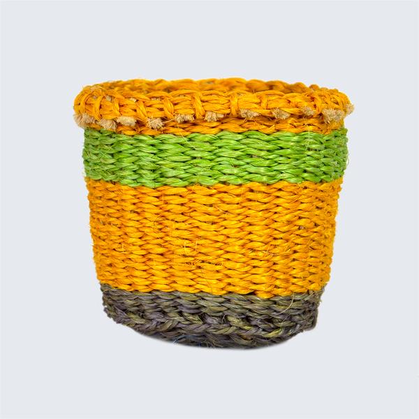 Kenyan Sisal Basket Albina Mini Sunflower No 160