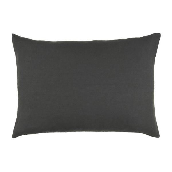 Ib Laursen 50 X 70 Cm Anthracite Cotton Linen Cushion Cover