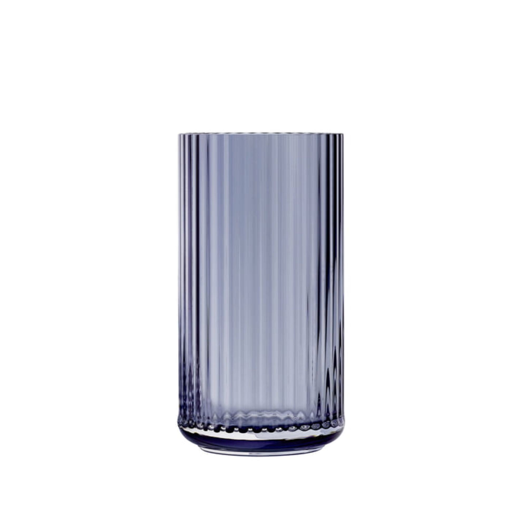 Lyngby Porcelaen Midnight Blue Crystal Glass Vase 15.5cm